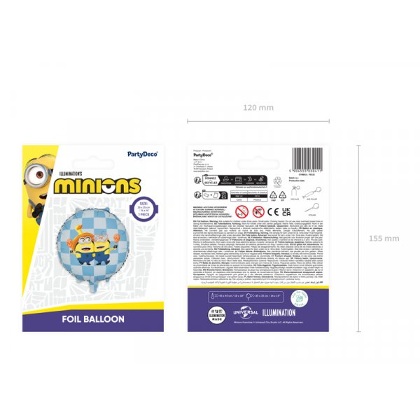 Runder Folienballon mit Minions-Motiv - Mix