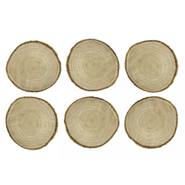 Platzierungskarten - Kreise - Holz - 20er-Pack
