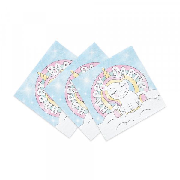Servietten - Fröhliches Einhorn - 20er-Packung Servietten - Fröhliches Einhorn - 20er-Packung