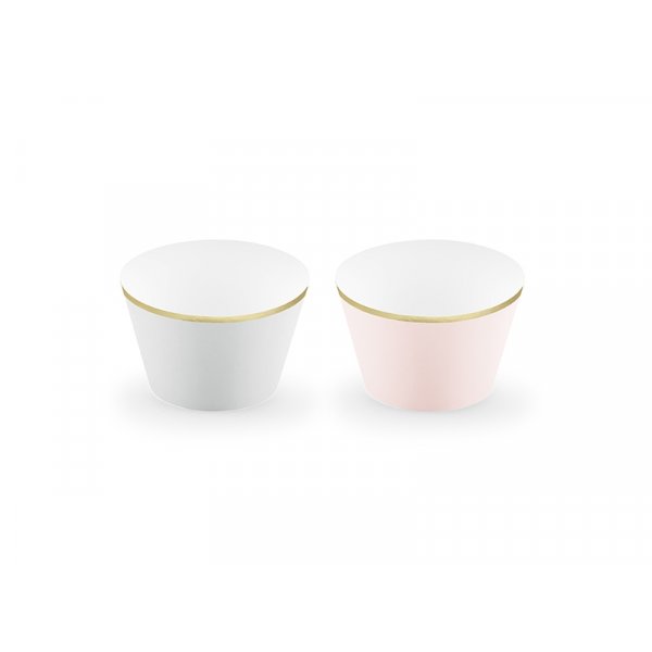 Cupcake-Frmchen - Elegant Bliss - Goldrand - 6er-Pack