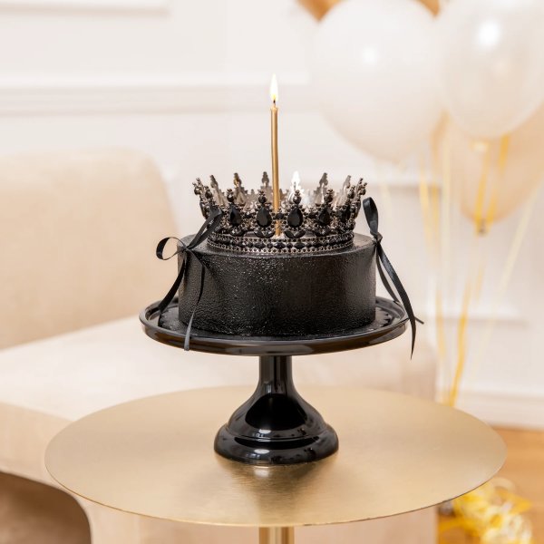 Tortenaufsatz - Krone - Schwarz - 15 cm Tortenaufsatz - Krone - Schwarz - 15 cm