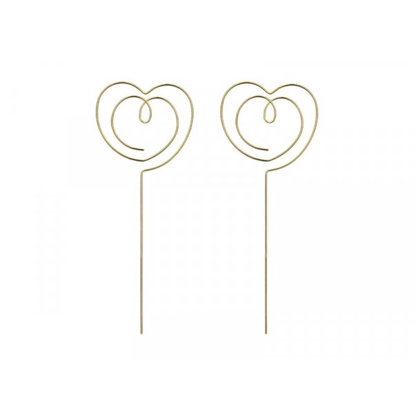 Tortenaufsatz - Herzen - Gold - 2er-Pack