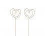 Tortenaufsatz - Herzen - Gold - 2er-Pack