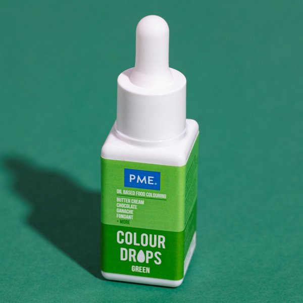 PME Colour Drops - Lebensmittelfarbe auf Ölbasis - Grün - 20 ml PME Colour Drops - Lebensmittelfarbe auf Ölbasis - Grün - 20 ml