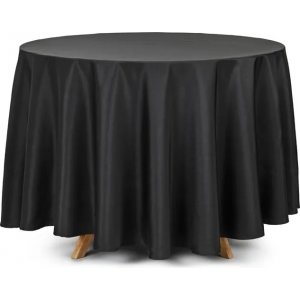 Runder Tischdeckenstoff - Schwarz - 230 cm Runder Tischdeckenstoff - Schwarz - 230 cm