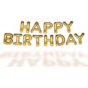 Folienballon - "Happy Birthday" - Gold Folienballon - "Happy Birthday" - Gold