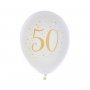 Luftballons - Weiß, 50 Jahre - 23 cm - 8 Stück Luftballons - Weiß, 50 Jahre - 23 cm - 8 Stück