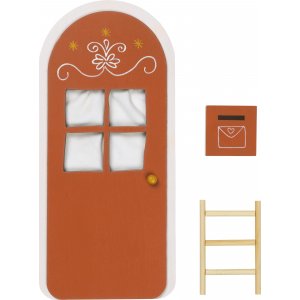Weihnachtsmanntür mit Leiter und Briefkasten - Rotbraun - FABELAB Weihnachtsmanntür mit Leiter und Briefkasten - Rotbraun - FABELAB