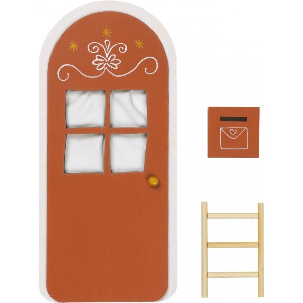 Weihnachtsmanntür mit Leiter und Briefkasten - Rotbraun - FABELAB Weihnachtsmanntür mit Leiter und Briefkasten - Rotbraun - FABELAB