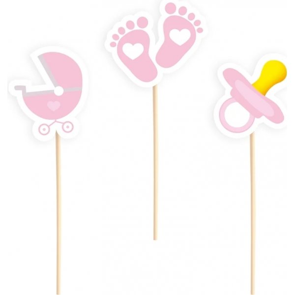 Kuchenspie�e - Babyparty - Rosa - 6er-Pack