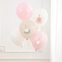 Ballonstrauß - Niedliche Tiere - Rosa/Weiß/Nude - 6 Stück Ballonstrauß - Niedliche Tiere - Rosa/Weiß/Nude - 6 Stück