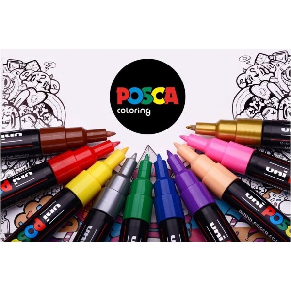 Posca Marker - PC-1M 0,7 mm Extra Fine (15 verschiedene Farboptionen)