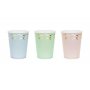 Pappbecher - Blau/Mint/Rosa mit goldener Schleife - 6er-Packung Pappbecher - Blau/Mint/Rosa mit goldener Schleife - 6er-Packung