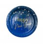 Pappteller - Frohes Neues Jahr Blau - 23 cm - 8er-Pack Pappteller - Frohes Neues Jahr Blau - 23 cm - 8er-Pack