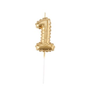 Kuchenkerze 1 - Gold - 8 cm Kuchenkerze 1 - Gold - 8 cm