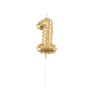 Kuchenkerze 1 - Gold - 8 cm Kuchenkerze 1 - Gold - 8 cm