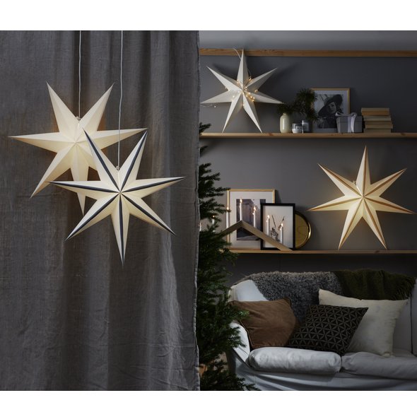 Weihnachtsstern - RANDI 75 cm - Weiß/Grau Weihnachtsstern - RANDI 75 cm - Weiß/Grau