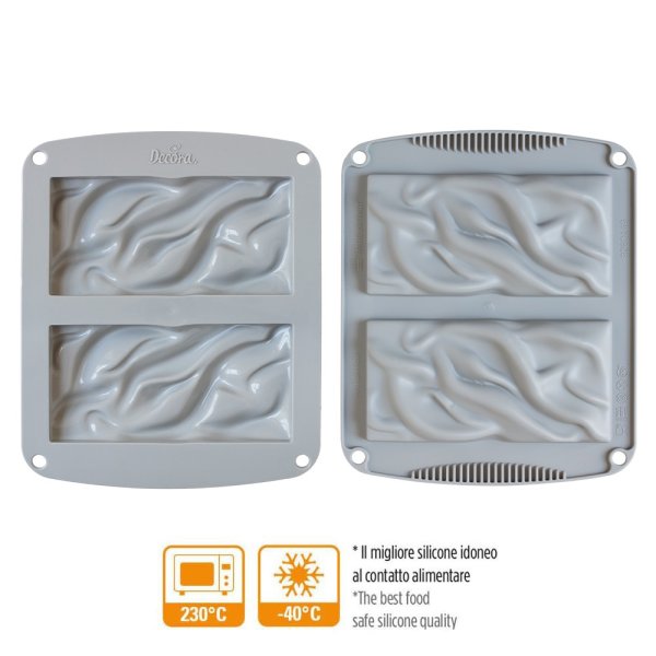 Silikonform - Wellenriegel - Decora - 14 x 7 cm Silikonform - Wellenriegel - Decora - 14 x 7 cm