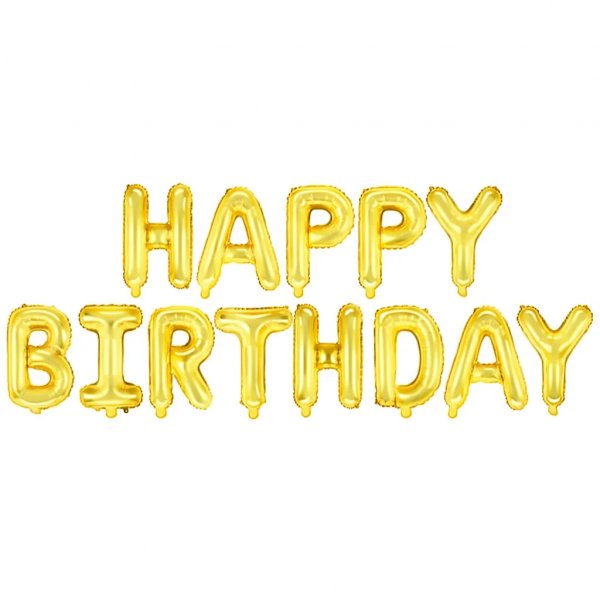 Ballongirlande - Alles Gute zum Geburtstag - Gold Ballongirlande - Alles Gute zum Geburtstag - Gold