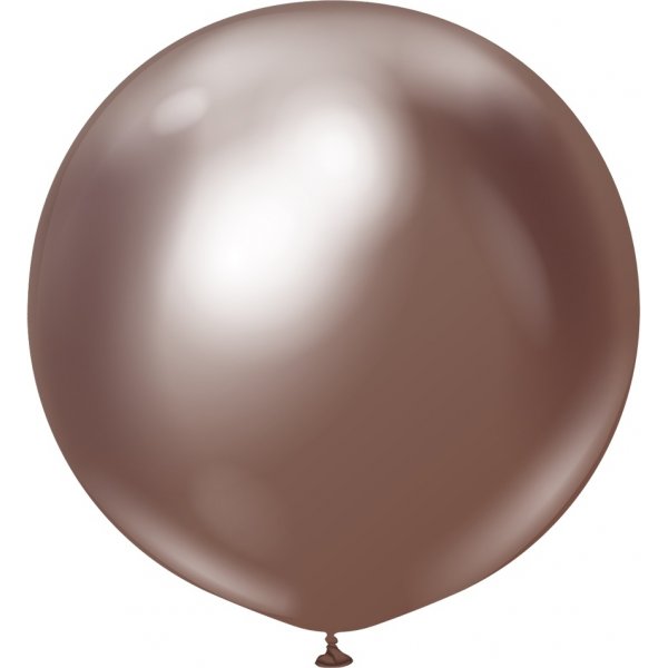 Luftballons schlicht - Premium 60 cm - Schokoladenchrom