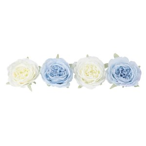 Dekorative Blumen - Blau & Weiß - 4er-Pack Dekorative Blumen - Blau & Weiß - 4er-Pack