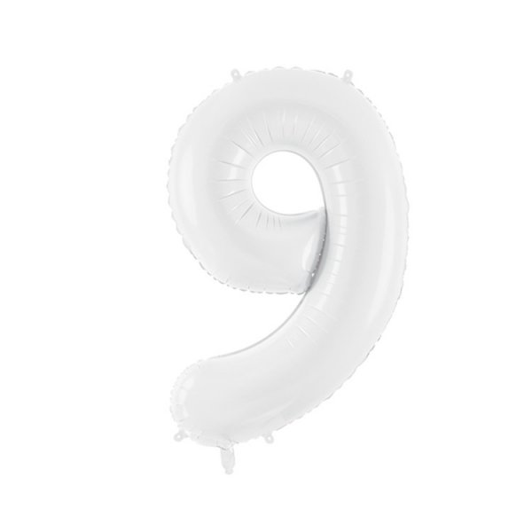 Zahlenballons weiß, 86 cm - 1 Zahlenballons weiß, 86 cm - 1