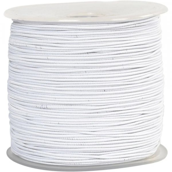 Elastische Kordel - 250 m - Wei