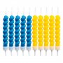 Kuchenkerzen - Blau/Gelb - 10er-Packung Kuchenkerzen - Blau/Gelb - 10er-Packung