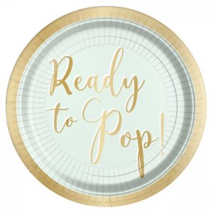 Pappteller - Ready to Pop - Mint/Gold - 8er-Pack Pappteller - Ready to Pop - Mint/Gold - 8er-Pack