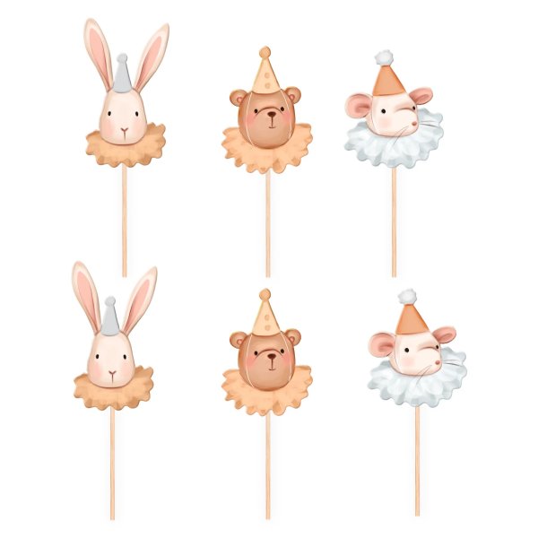 Kuchenspie�e - Niedliche Tiere - 6er-Pack