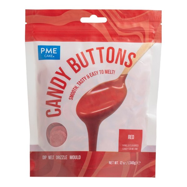 Candy Buttons - Rot - PME - 340g Candy Buttons - Rot - PME - 340g