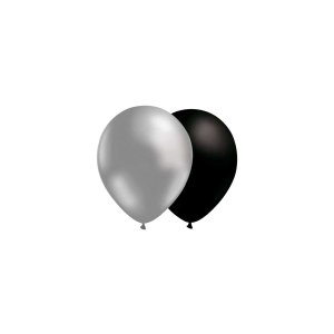Luftballons - Mix - Silber/Schwarz - 10er-Packung Luftballons - Mix - Silber/Schwarz - 10er-Packung