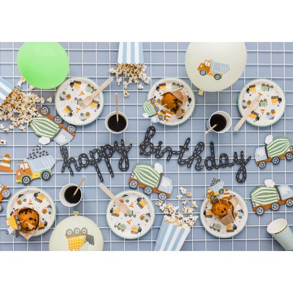 Kuchenkerzen - Truck Party - 5er-Pack