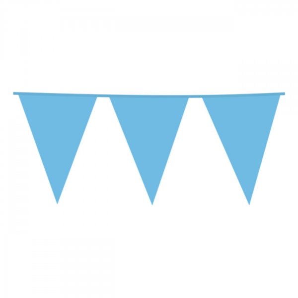 Wimpelgirlande Hellblau - 10 Meter Wimpelgirlande Hellblau - 10 Meter