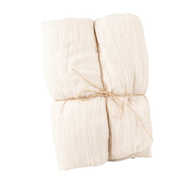 Tischläufer aus Stoff - Beige - 90 cm x 3 m Tischläufer aus Stoff - Beige - 90 cm x 3 m