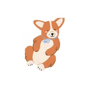 Servietten - Ich liebe Hunde - Corgi - 12er-Packung