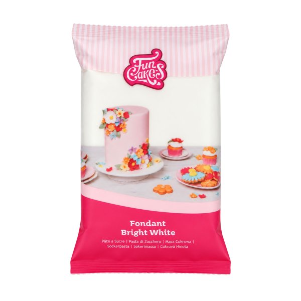 Zuckerpaste Weiß - Strahlend Weiß - 1 kg - FunCakes - Großpackung Zuckerpaste Weiß - Strahlend Weiß - 1 kg - FunCakes - Großpackung