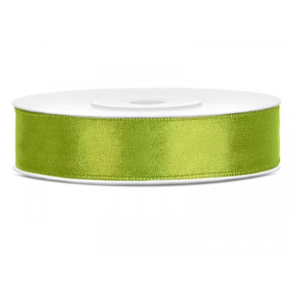 Satinband - Apfelgrün - 12 mm - 25 m