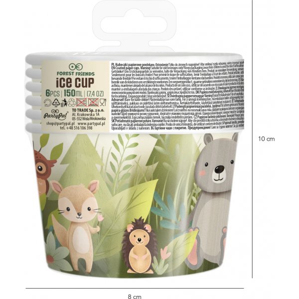 Eisbecher - Freunde des Waldes - 6er-Pack Eisbecher - Freunde des Waldes - 6er-Pack