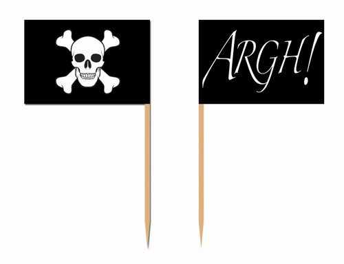 Kuchenspießer - Piratenflaggen - 50 Stk Kuchenspießer - Piratenflaggen - 50 Stk