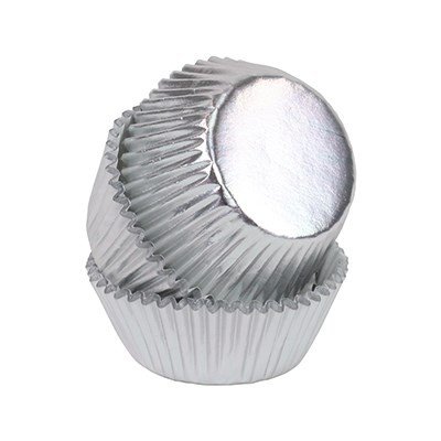 Mini-Muffinformen - Metallic - Silber - 45 St�ck - PME
