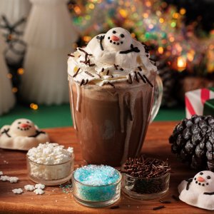 Hei�e Schokoladendekoration - Schmelzender Schneemann - Streusel - PME