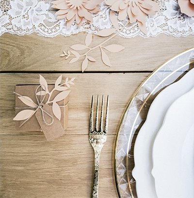 Geschenkbox - Kraftpapier mit Etikett - 10er-Pack