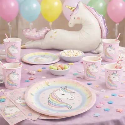 Einhorn-Party-Paket - 10 Personen