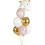 Ballonstrau - Teddybr/Goldchrom - 6er-Pack