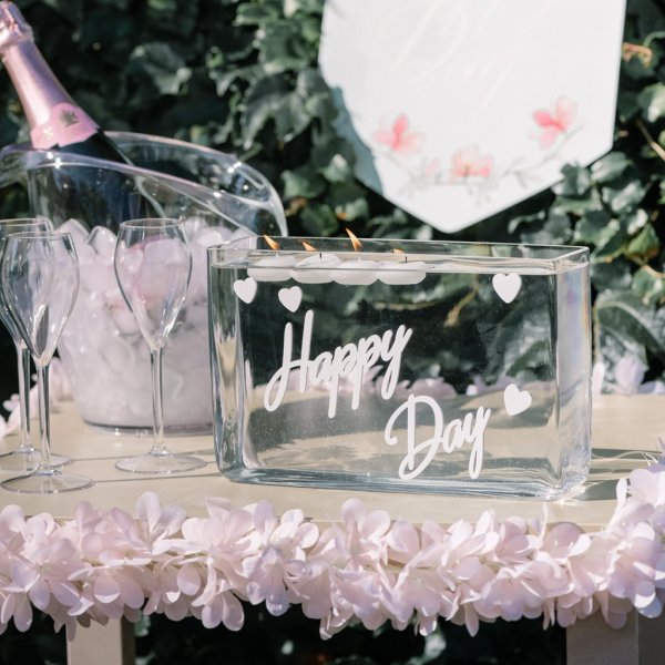 Selbstklebende Dekoration - Happy Day - Weiß Selbstklebende Dekoration - Happy Day - Weiß