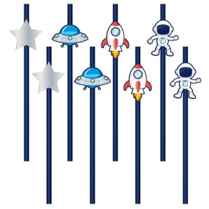 Strohhalme - Space Cosmos - 8er-Pack