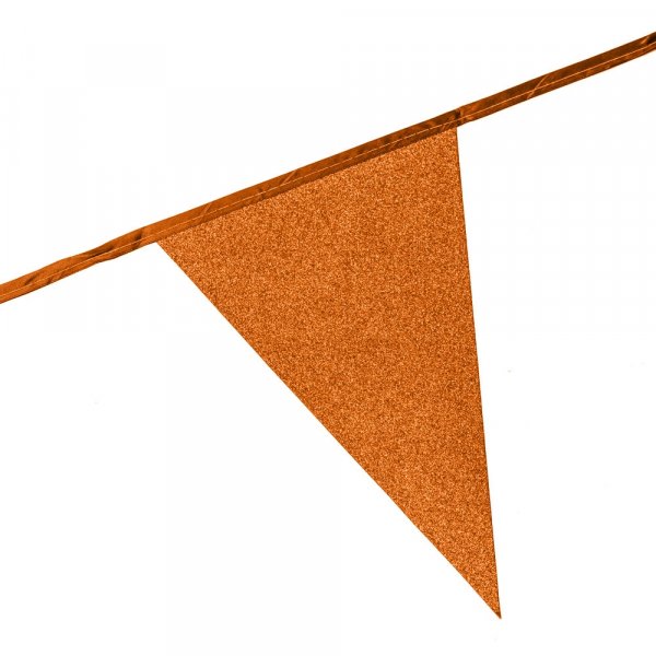 Wimpel - Orange - Glitzer - 6 Meter Wimpel - Orange - Glitzer - 6 Meter