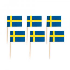 Kuchenspieße - Schwedische Flagge - 50er-Pack Kuchenspieße - Schwedische Flagge - 50er-Pack
