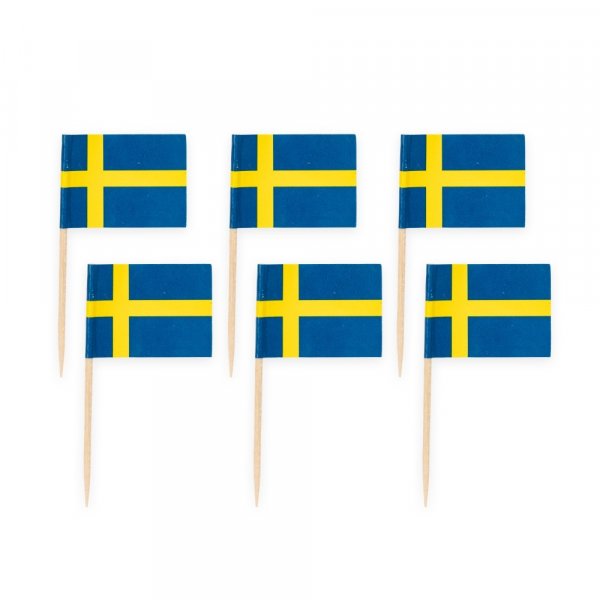 Kuchenspieße - Schwedische Flagge - 50er-Pack Kuchenspieße - Schwedische Flagge - 50er-Pack